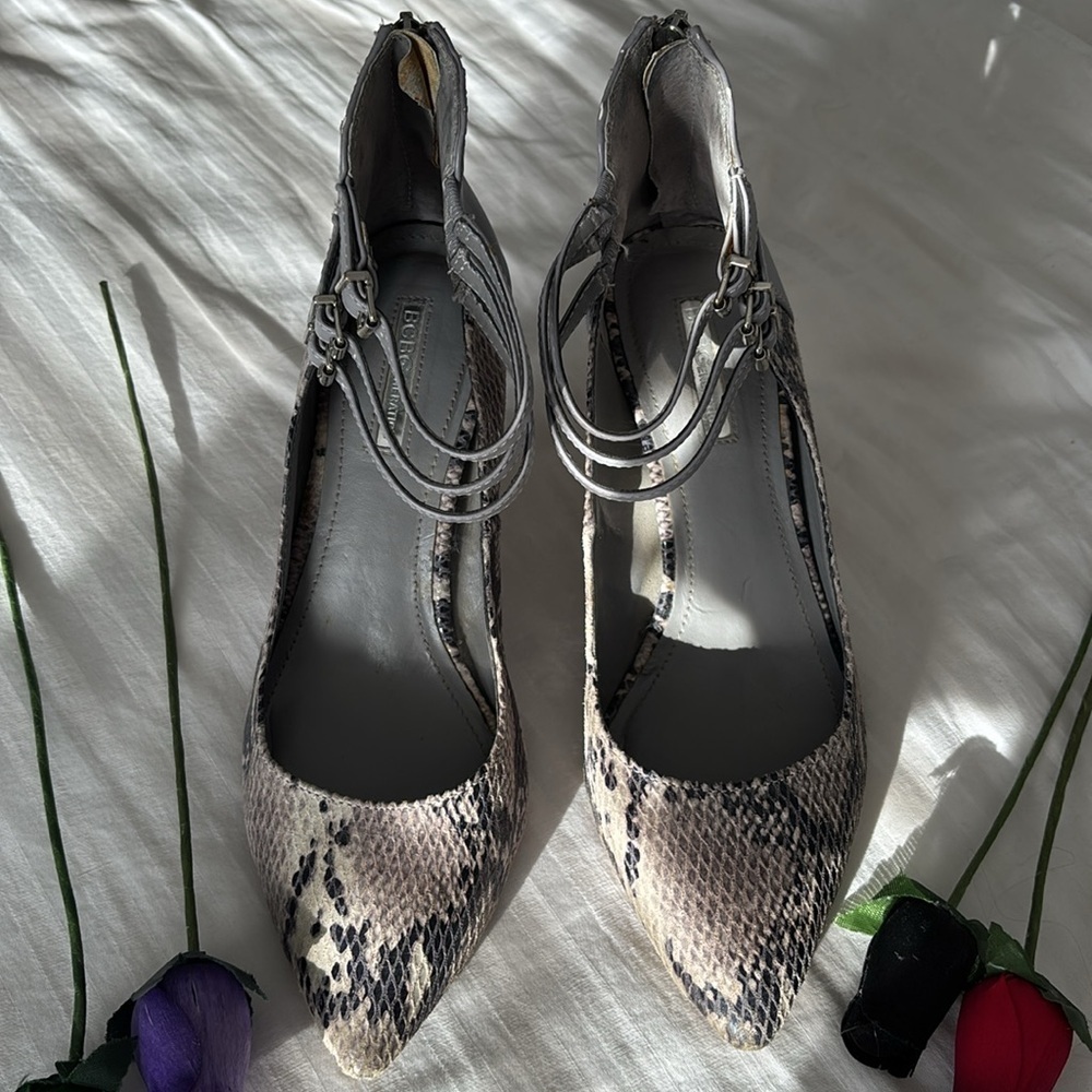 BCBGeneration Snake Print Heels - Picture 3 of 12